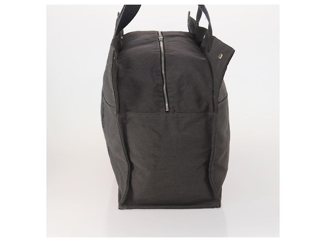 Hermès Borsa HERMES Her Line TGM Canvas Grigio Argento Auth 197652A Marrone - vista 5