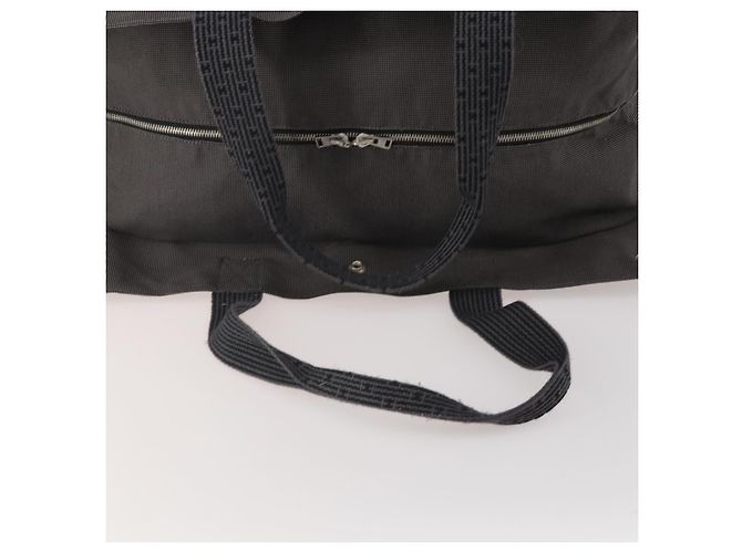 Hermès Borsa HERMES Her Line TGM Canvas Grigio Argento Auth 197652A Marrone - vista 7