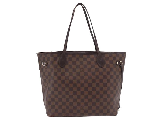 Borsa Tote LOUIS VUITTON Damier Ebene Neverfull MM N51105 LV Auth 199984 - vista 2