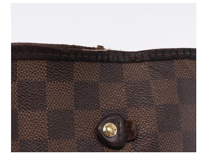 Borsa Tote LOUIS VUITTON Damier Ebene Neverfull MM N51105 LV Auth 199984 - vista 21