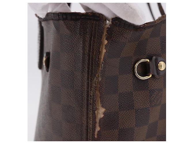 Borsa Tote LOUIS VUITTON Damier Ebene Neverfull MM N51105 LV Auth 199984 - vista 4