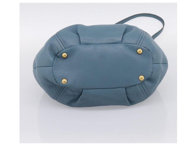Borsa a mano PRADA in pelle 2way azzurro tono oro Auth 202074V Blu chiaro - vista 11