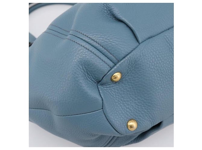 Borsa a mano PRADA in pelle 2way azzurro tono oro Auth 202074V Blu chiaro - vista 13