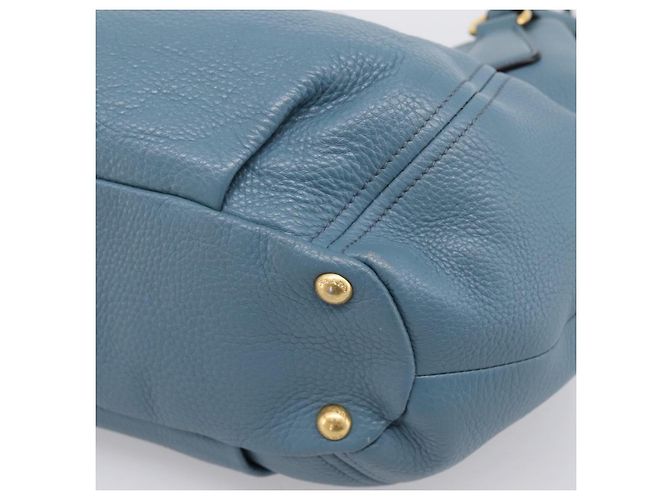 Borsa a mano PRADA in pelle 2way azzurro tono oro Auth 202074V Blu chiaro - vista 14