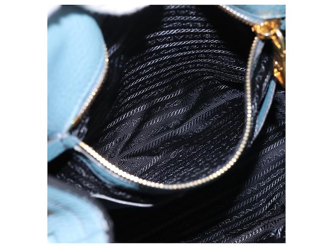Borsa a mano PRADA in pelle 2way azzurro tono oro Auth 202074V Blu chiaro - vista 23