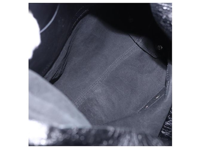 Borsa a mano BALENCIAGA Lucagol Shopper in pelle nera e argento 780976 Auth yk20857SAM Nero - vista 16