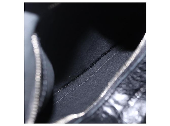 Borsa a mano BALENCIAGA Lucagol Shopper in pelle nera e argento 780976 Auth yk20857SAM Nero - vista 20