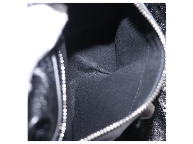 Borsa a mano BALENCIAGA Lucagol Shopper in pelle nera e argento 780976 Auth yk20857SAM Nero - vista 21