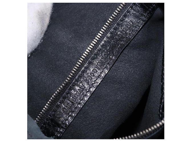 Borsa a mano BALENCIAGA Lucagol Shopper in pelle nera e argento 780976 Auth yk20857SAM Nero - vista 22