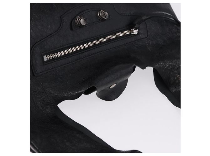Borsa a mano BALENCIAGA Lucagol Shopper in pelle nera e argento 780976 Auth yk20857SAM Nero - vista 6