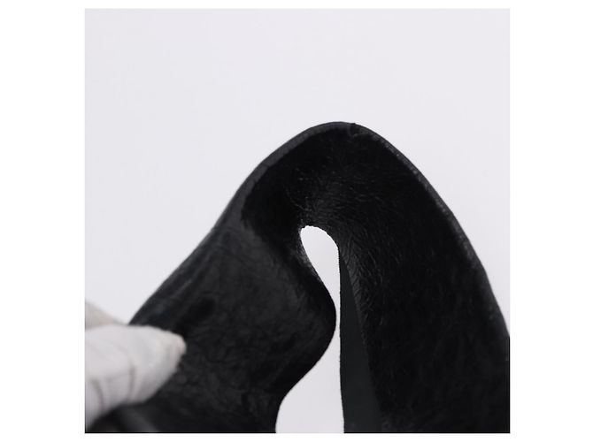 Borsa a mano BALENCIAGA Lucagol Shopper in pelle nera e argento 780976 Auth yk20857SAM Nero - vista 8