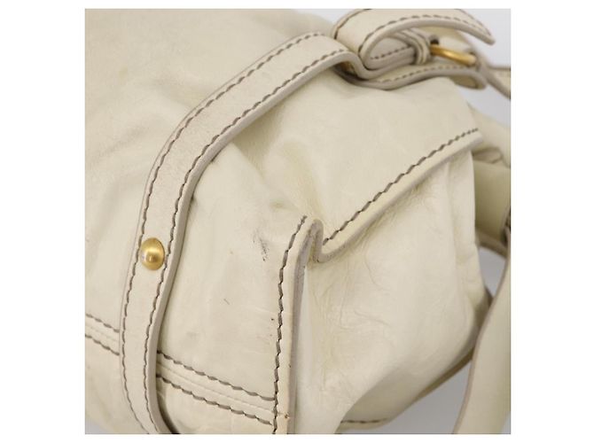 Borsa a tracolla Miu Miu in pelle beige e oro Auth 199416A D'oro - vista 12