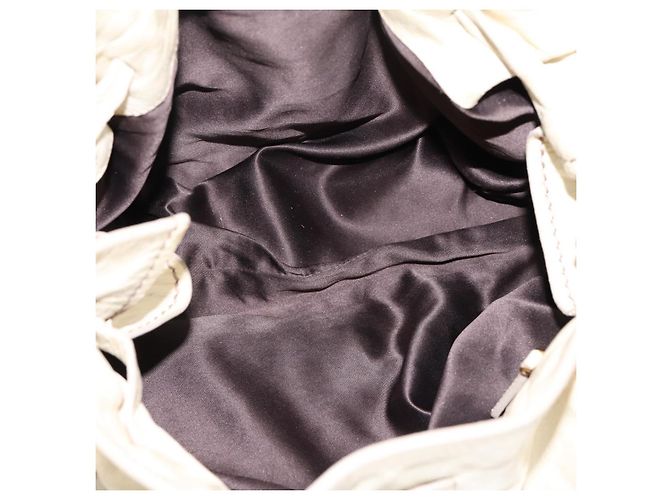 Borsa a tracolla Miu Miu in pelle beige e oro Auth 199416A D'oro - vista 17