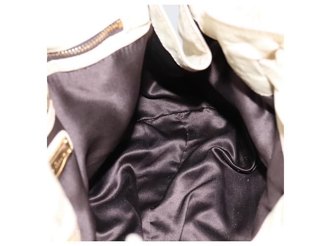 Borsa a tracolla Miu Miu in pelle beige e oro Auth 199416A D'oro - vista 19