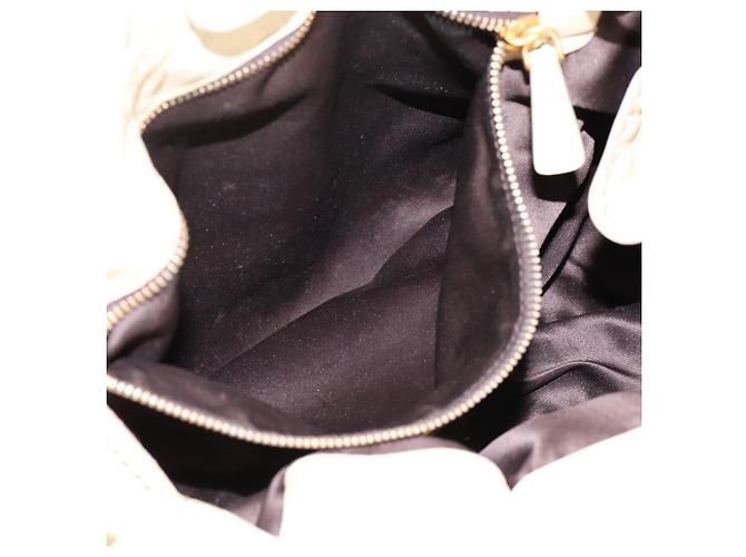 Borsa a tracolla Miu Miu in pelle beige e oro Auth 199416A D'oro - vista 21