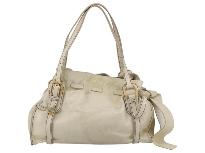 Borsa a tracolla Miu Miu in pelle beige e oro Auth 199416A D'oro - vista 3