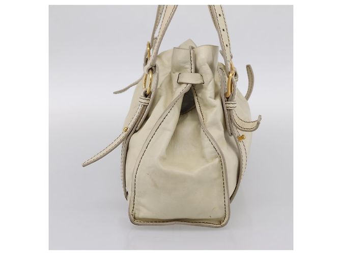 Borsa a tracolla Miu Miu in pelle beige e oro Auth 199416A D'oro - vista 5
