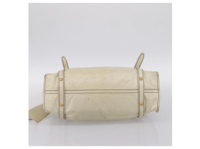 Borsa a tracolla Miu Miu in pelle beige e oro Auth 199416A D'oro - vista 9