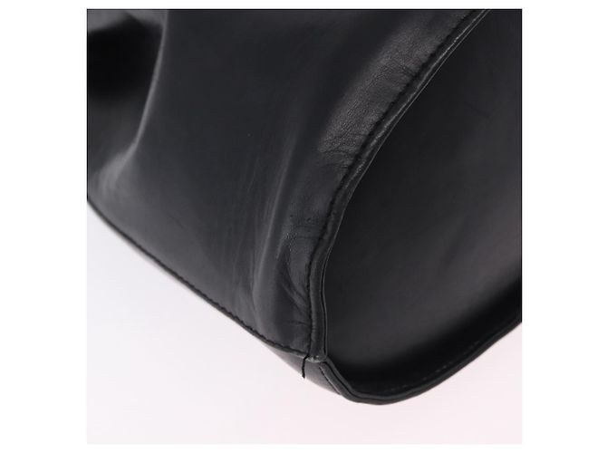 Borsa a tracolla Salvatore Ferragamo Gancini in pelle nera e oro Auth 202100 Nero - vista 10