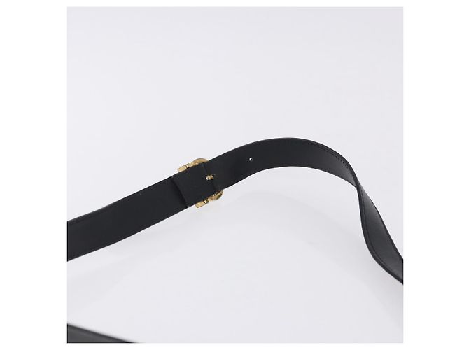 Borsa a tracolla Salvatore Ferragamo Gancini in pelle nera e oro Auth 202100 Nero - vista 8