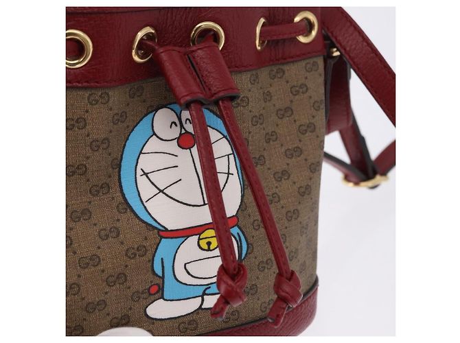Borsa GUCCI Micro GG Supreme Fujiko-Pro PVC Beige Oro 647801 Auth 196955M D'oro - vista 14