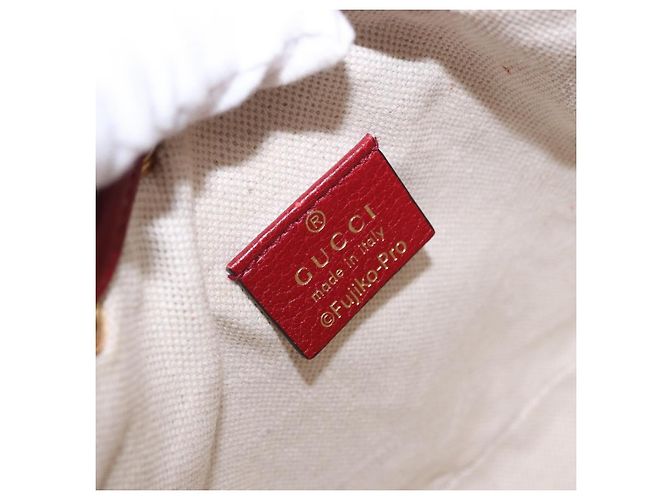 Borsa GUCCI Micro GG Supreme Fujiko-Pro PVC Beige Oro 647801 Auth 196955M D'oro - vista 15