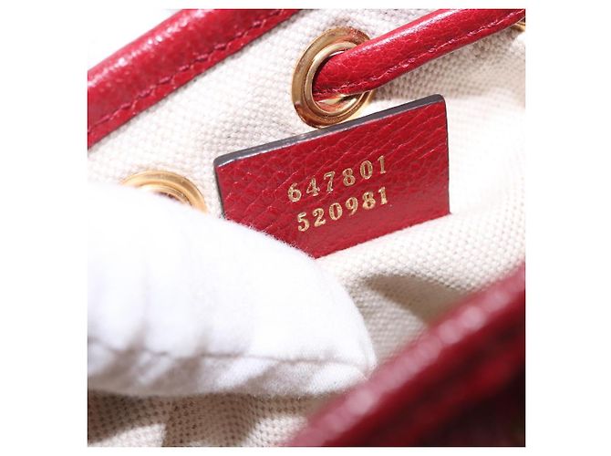 Borsa GUCCI Micro GG Supreme Fujiko-Pro PVC Beige Oro 647801 Auth 196955M D'oro - vista 19