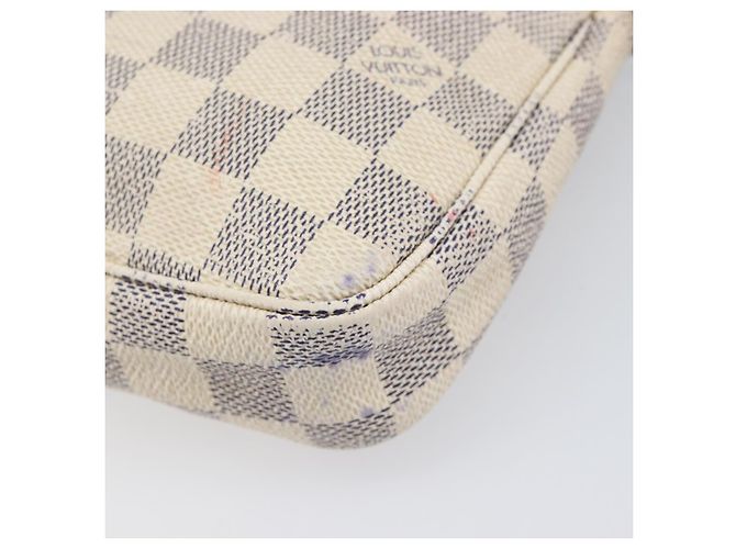 LOUIS VUITTON Damier Azur Pochette Accessoires Pouch N51986 LV Auth bs36995 - vista 7