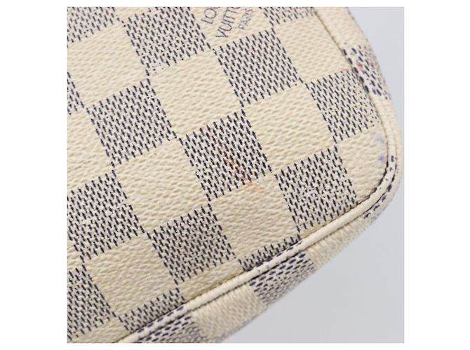 LOUIS VUITTON Damier Azur Pochette Accessoires Pouch N51986 LV Auth bs36995 - vista 8