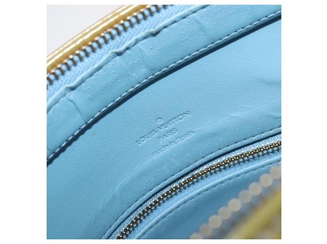LOUIS VUITTON Monogram Vernis Houston Hand Bag Baby Blue M91005 LV Auth hk4034 Blu chiaro - vista 10