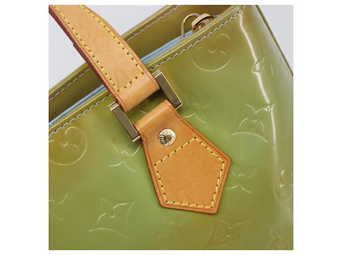 LOUIS VUITTON Monogram Vernis Houston Hand Bag Baby Blue M91005 LV Auth hk4034 Blu chiaro - vista 17