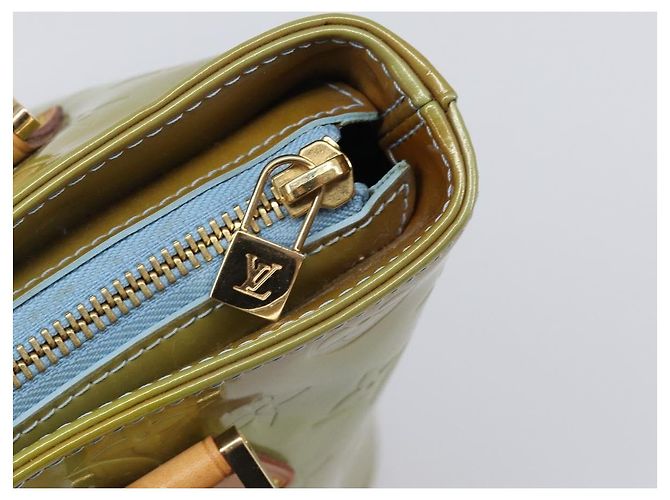 LOUIS VUITTON Monogram Vernis Houston Hand Bag Baby Blue M91005 LV Auth hk4034 Blu chiaro - vista 18