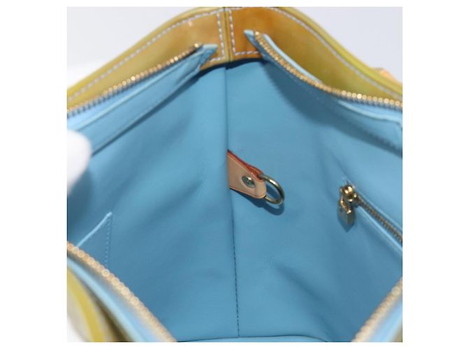 LOUIS VUITTON Monogram Vernis Houston Hand Bag Baby Blue M91005 LV Auth hk4034 Blu chiaro - vista 20