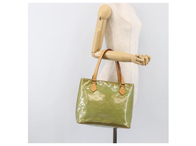 LOUIS VUITTON Monogram Vernis Houston Hand Bag Baby Blue M91005 LV Auth hk4034 Blu chiaro - vista 24