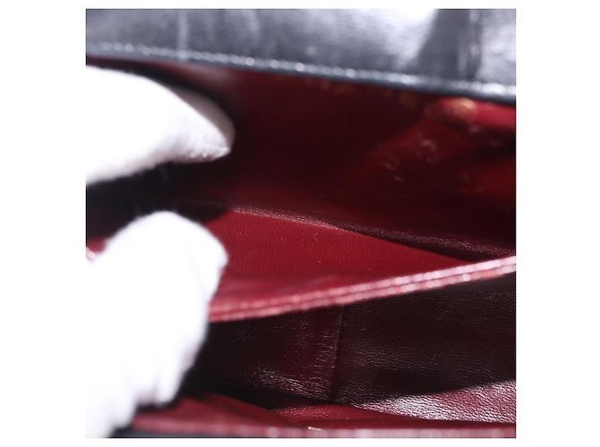 Borsa a tracolla CHANEL Matelasse con catena in pelle d'agnello nera e oro CC Auth 202003SAV Nero D'oro - vista 23