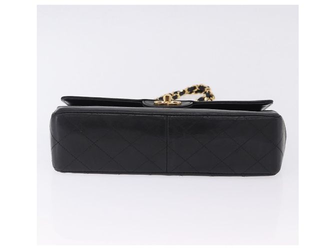 Borsa a tracolla CHANEL Matelasse con catena in pelle d'agnello nera e oro CC Auth 202003SAV Nero D'oro - vista 9