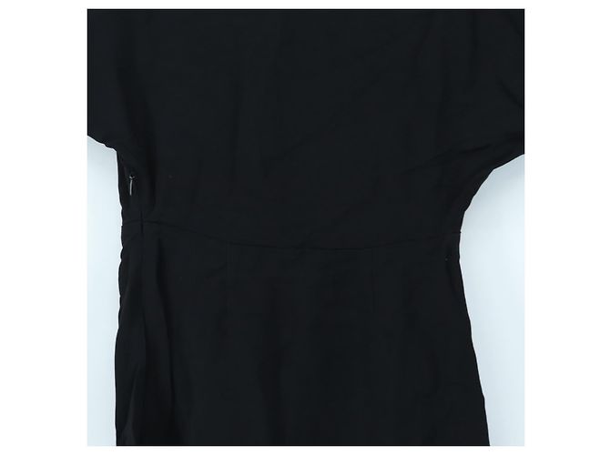 Salvatore Ferragamo Abito Camicia in Rayon 38 Nero Auth 199904V - vista 11