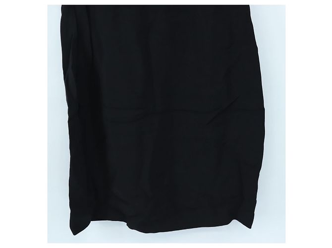 Salvatore Ferragamo Abito Camicia in Rayon 38 Nero Auth 199904V - vista 12
