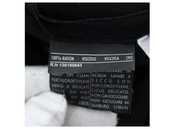 Salvatore Ferragamo Abito Camicia in Rayon 38 Nero Auth 199904V - vista 18