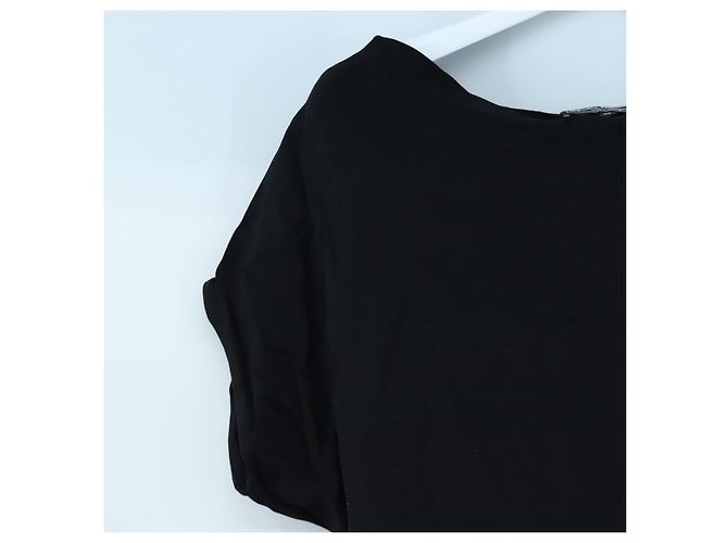 Salvatore Ferragamo Abito Camicia in Rayon 38 Nero Auth 199904V - vista 2