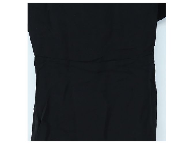 Salvatore Ferragamo Abito Camicia in Rayon 38 Nero Auth 199904V - vista 5