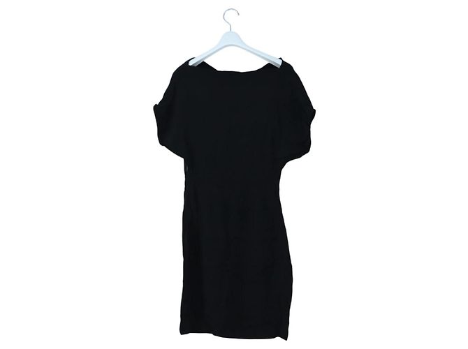 Salvatore Ferragamo Abito Camicia in Rayon 38 Nero Auth 199904V - vista 7