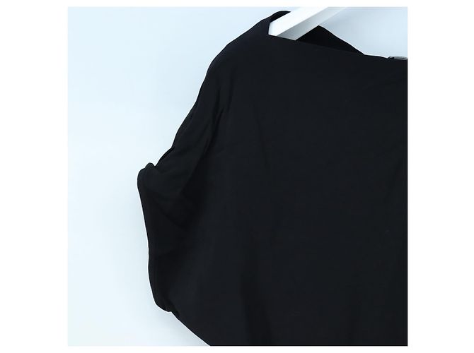 Salvatore Ferragamo Abito Camicia in Rayon 38 Nero Auth 199904V - vista 8