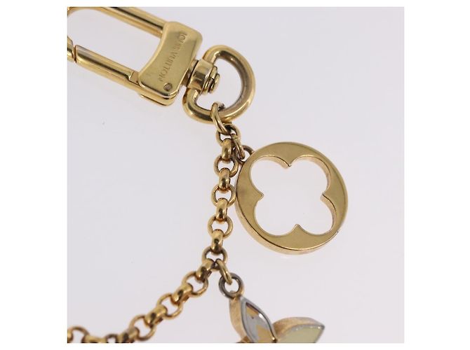 LOUIS VUITTON Fleur de Monogram Charm Metal Gold Tone LV Auth BA15463 - vista 11