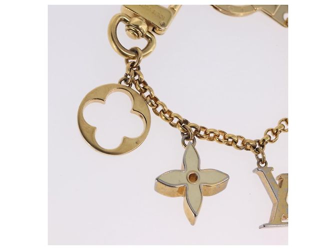 LOUIS VUITTON Fleur de Monogram Charm Metal Gold Tone LV Auth BA15463 - vista 3