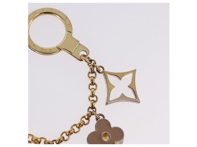 LOUIS VUITTON Fleur de Monogram Charm Metal Gold Tone LV Auth BA15463 - vista 5