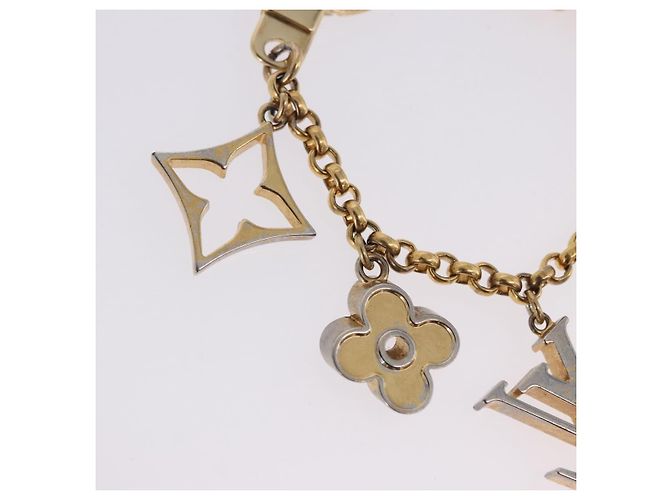 LOUIS VUITTON Fleur de Monogram Charm Metal Gold Tone LV Auth BA15463 - vista 9