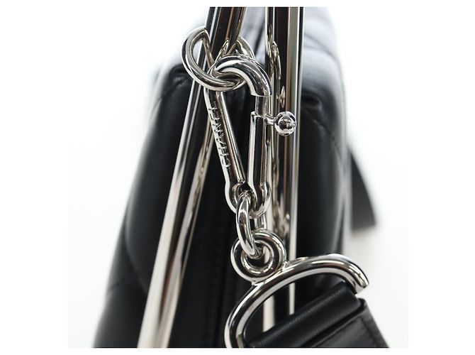 Borsa a mano CHANEL Matelasse in pelle d'agnello 2way Nera Argento CC Auth 199135SM Nero - vista 17