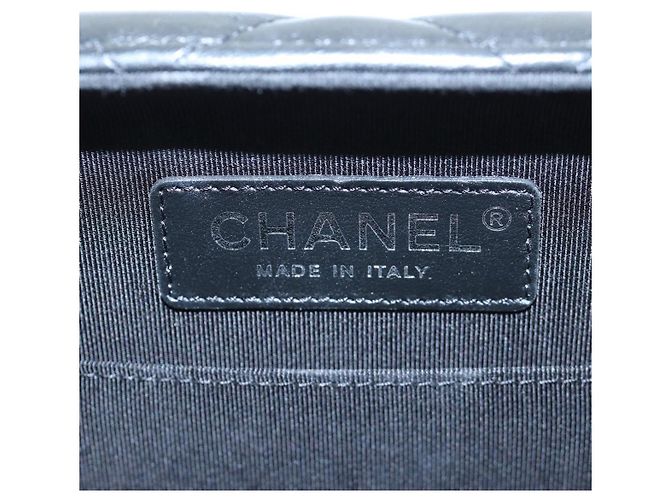 Borsa a mano CHANEL Matelasse in pelle d'agnello 2way Nera Argento CC Auth 199135SM Nero - vista 19