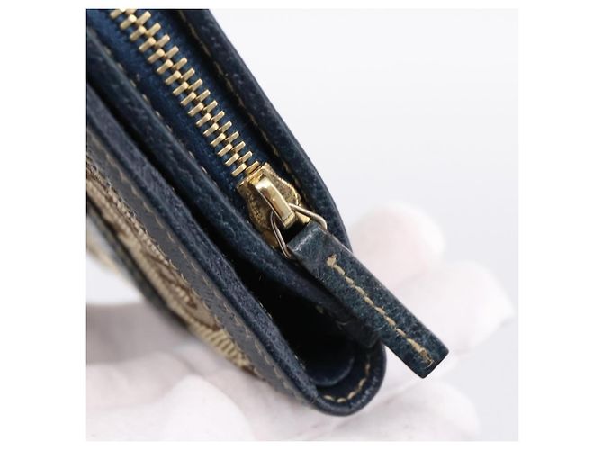 Carteira Bifold GUCCI Canvas Beige Gold Auth bs36910A Bege Dourado - vista 12